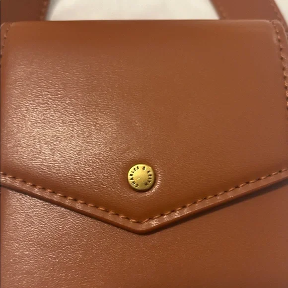 Charles & Keith Tan Brown Leather elongated Crossbody Bag magnetic closure - Picture 14 of 16